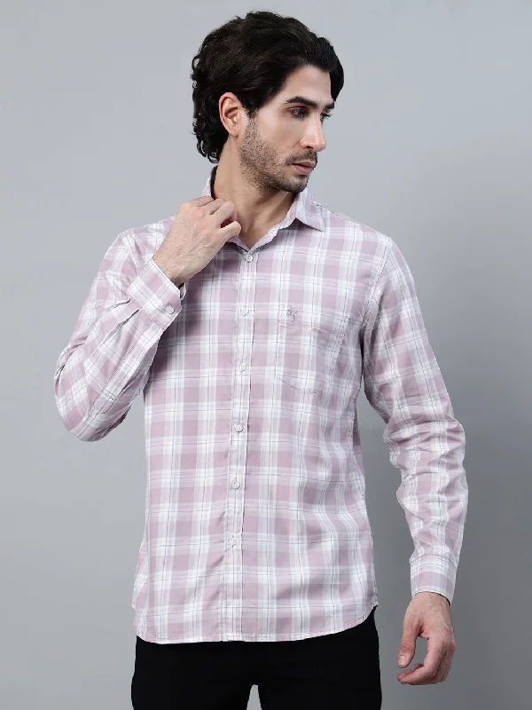 Men's Big and Tall Shirts for Added ComfortMen's Purple Checkered Full Sleeve Casual Shirt Men's Big and Tall Shirts for Added ComfortMen's Purple Checkered Full Sleeve Casual Shirt