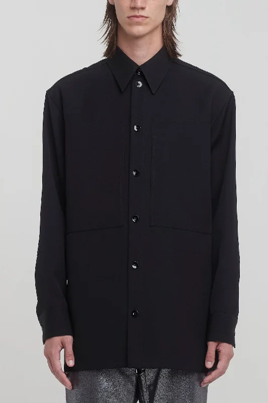 Men's Pants with Embroidered DesignsJil Sander Shirt 53 in Black