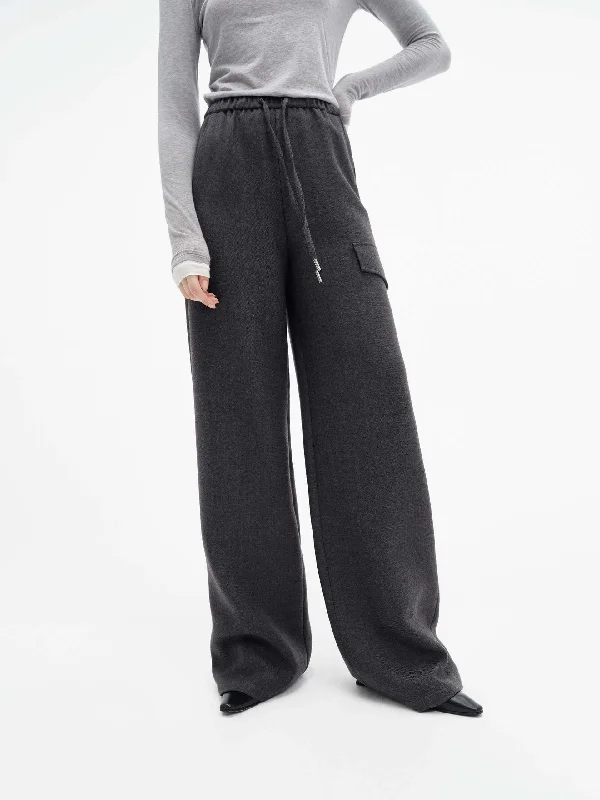 Flexible Men's JeansDrawstring Straight Leg Pants