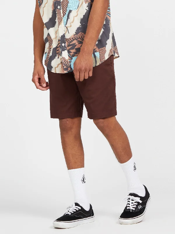 Men's Pants with Shallow PocketsFrickin Elastic Waist Shorts - Mahogany