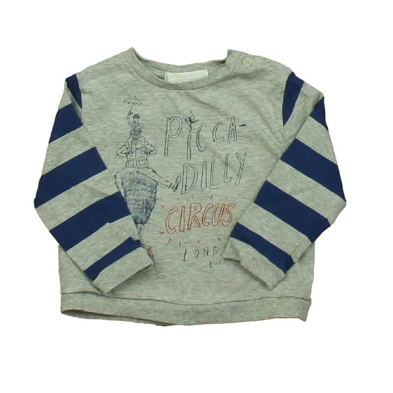 Men's Short-Sleeved ShirtsBurberry Boys Gray | Blue Circus Long Sleeve T-Shirt