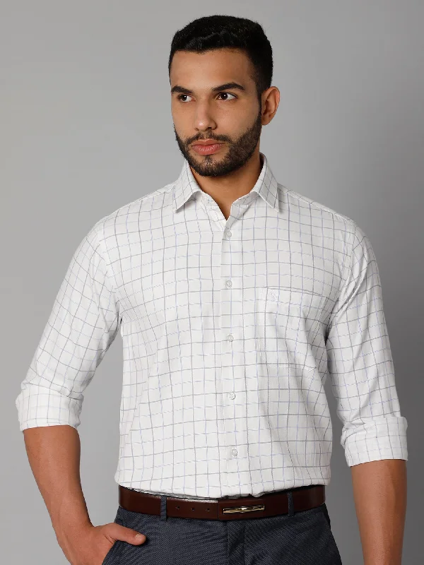 Men's Crew Neck T-Shirts for Everyday WearMen's Sky Blue Formal Medium Checks Full Sleeve Shirt Men's Crew Neck T-Shirts for Everyday WearMen's Sky Blue Formal Medium Checks Full Sleeve Shirt