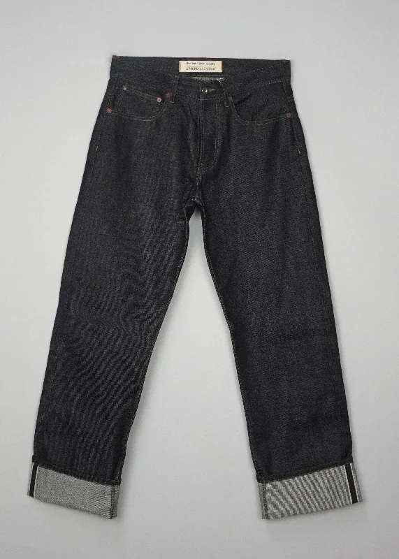 Men's Jeans with a Destroyed LookBrooklyn Denim  Co Relaxed 14 oz. Selvedge Jean