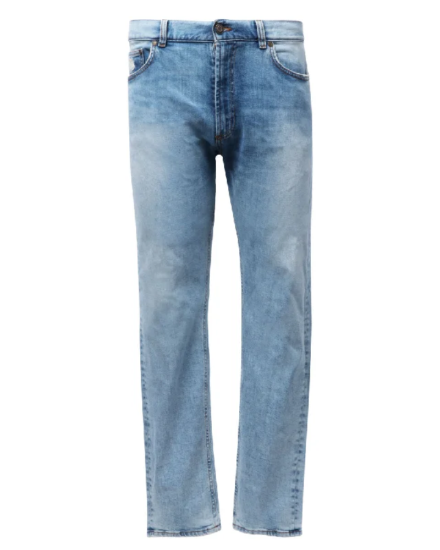 New Arrival Designer Men's JeansLight Blue Wash Denim Pants