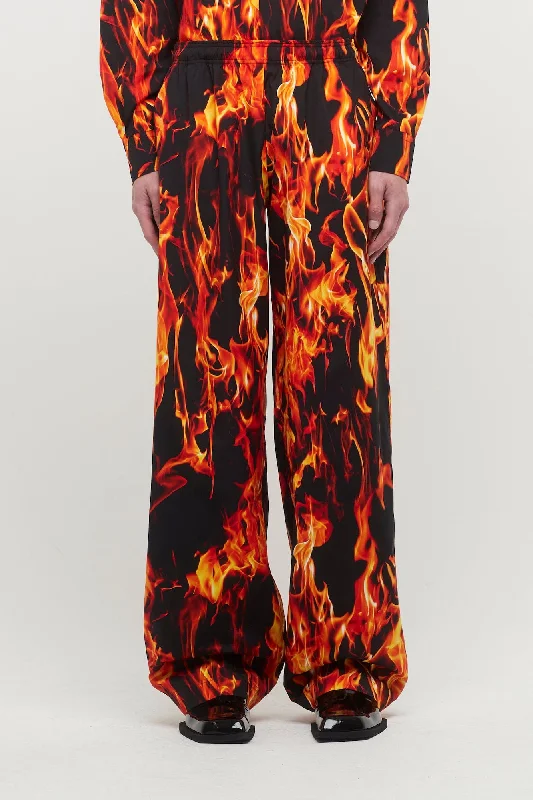 Men's Pants with Adjustable CuffsVetements Fire Lounge Pants