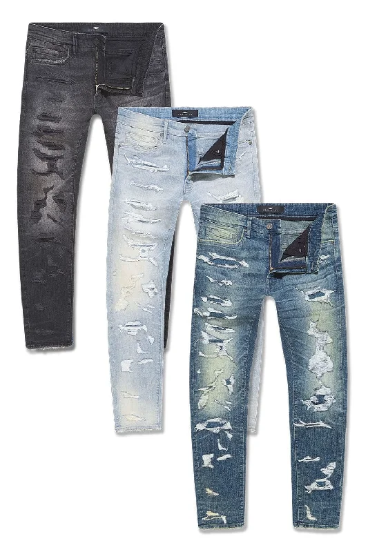 Mid-Waisted Men's JeansCollins Black Widow Denim 3 Pack