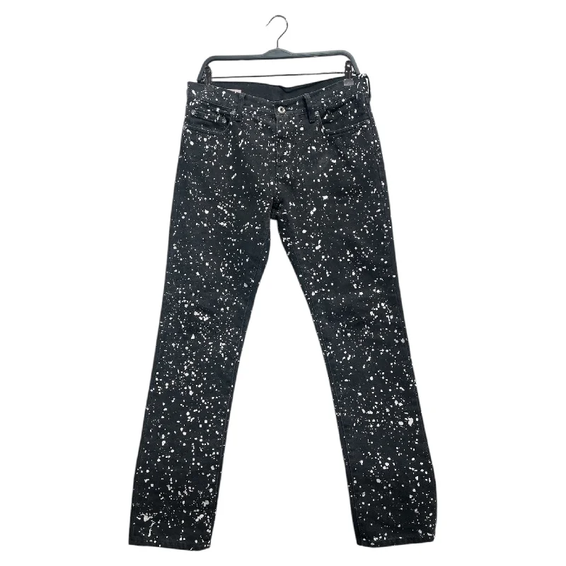 Hipster Men's JeansOFF-WHITE/Pants/31/Denim/BLK/paint splatteer jeans