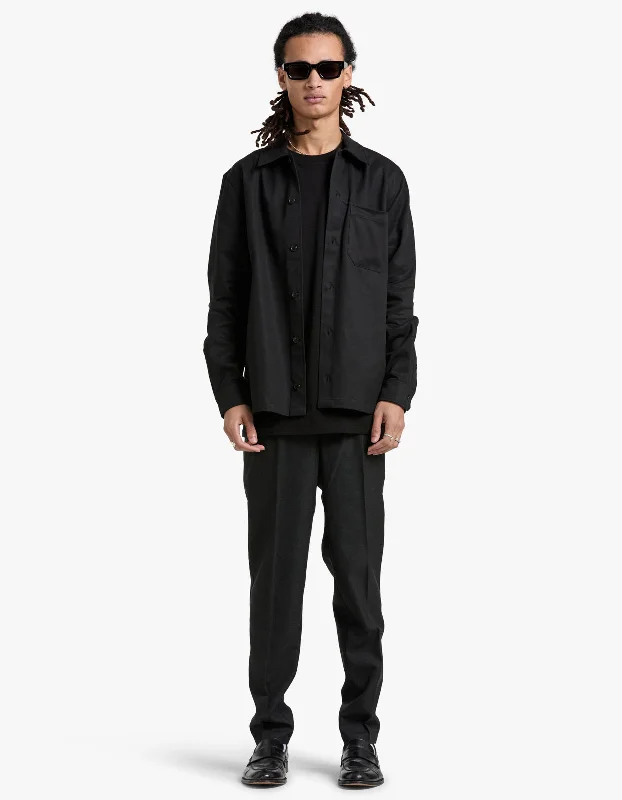 Men's Coats with Patchwork DesignsSataka JC Overshirt 13208 - Black