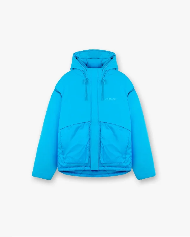 Men's Coats for WorkLayered Hooded Puffer - Electric Blue
