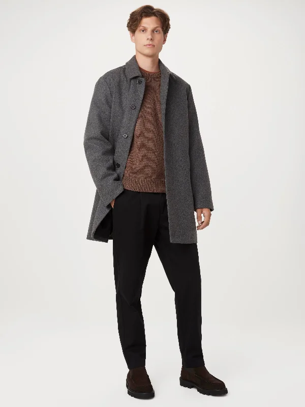 Men's Coats for Formal EventsThe Smith Mac Topcoat in Charcoal Grey