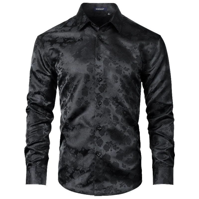 Men's Moisture-Wicking Shirts for All-Day ComfortMen's Long Sleeve Shirt With Printing - 01-BLACK Men's Moisture-Wicking Shirts for All-Day ComfortMen's Long Sleeve Shirt With Printing - 01-BLACK