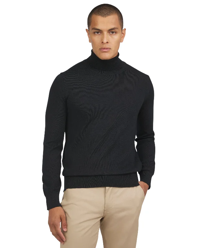 Men's Sweaters for SpringMerino Roll Neck - Black