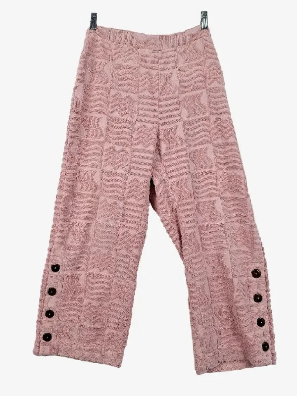 Men's Jeans for a Dressy OccasionLucy Folk Dust Pink Waves Toweling Pants Size L