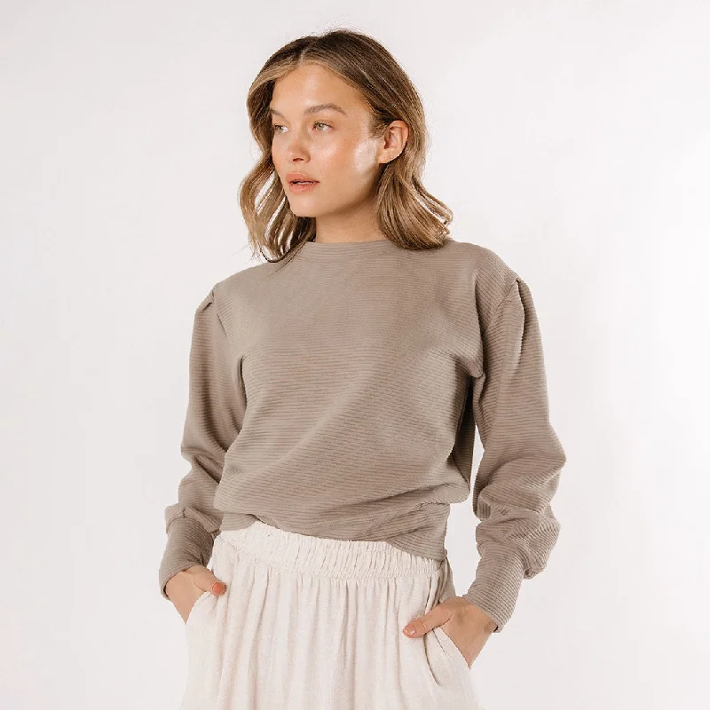 Men's Sweaters with Kangaroo PocketsAtlas Ribbed Sweater, Chestnut