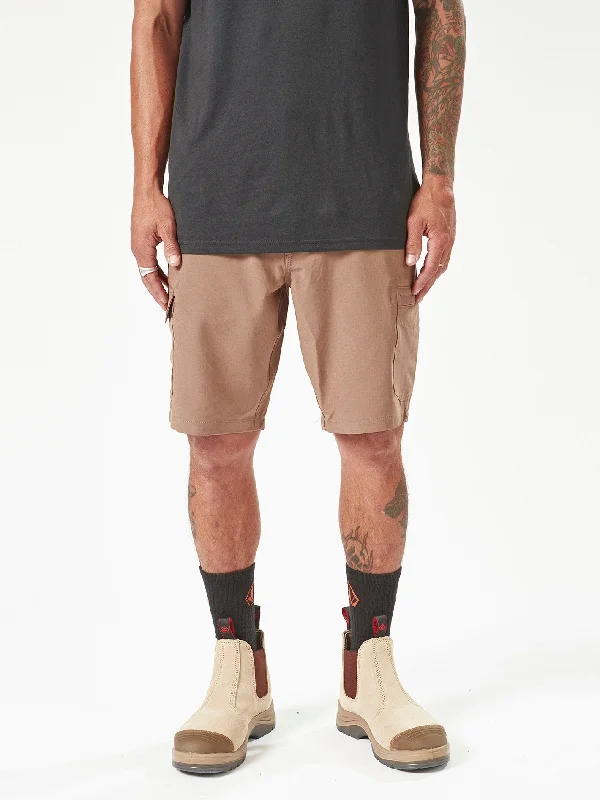 Men's Pants with Contrast WaistbandsVolcom Workwear Slab Hybrid Shorts - Brindle