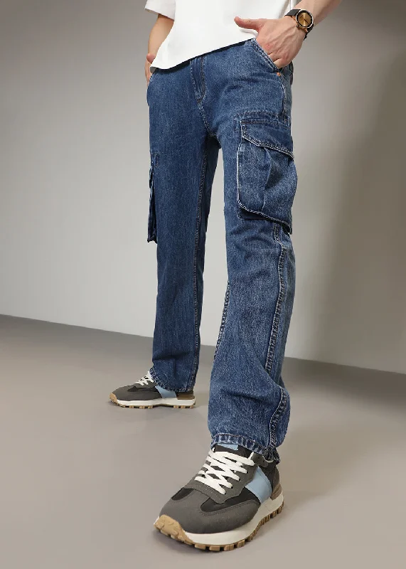 Latest Designer Men's JeansBlue Sapphire Baggy Denim