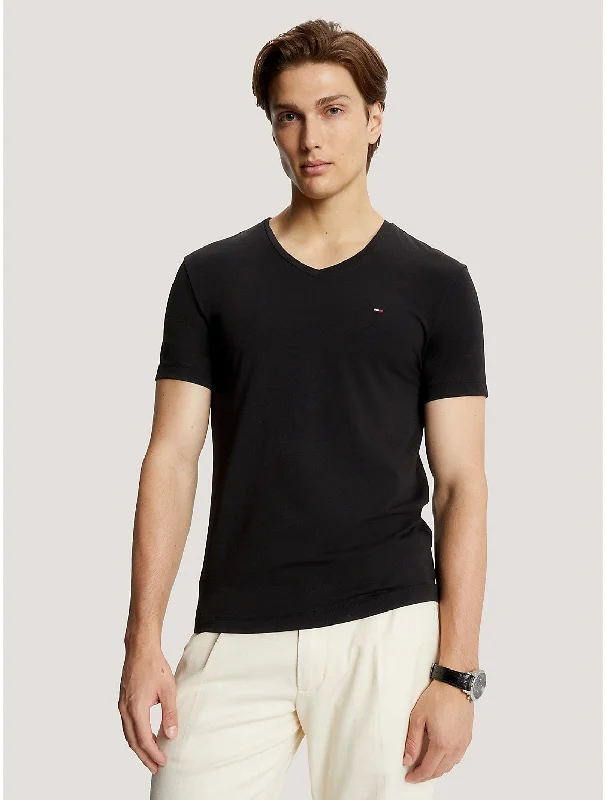 Men's Shirts for CampingTommy Hilfiger Men's Solid V-Neck Slim Fit T-Shirt