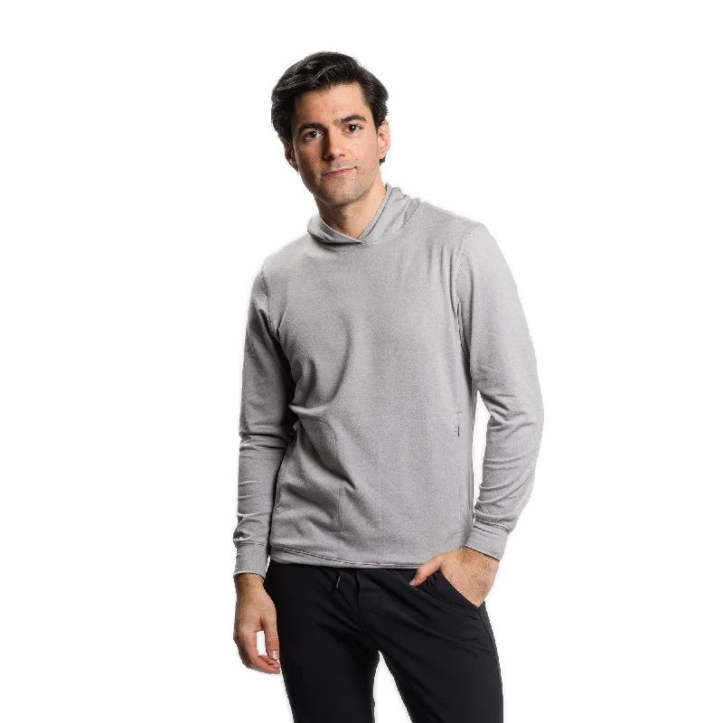 Men's Sweaters with Ribbed WaistbandsPerformance Hoodie - Grey