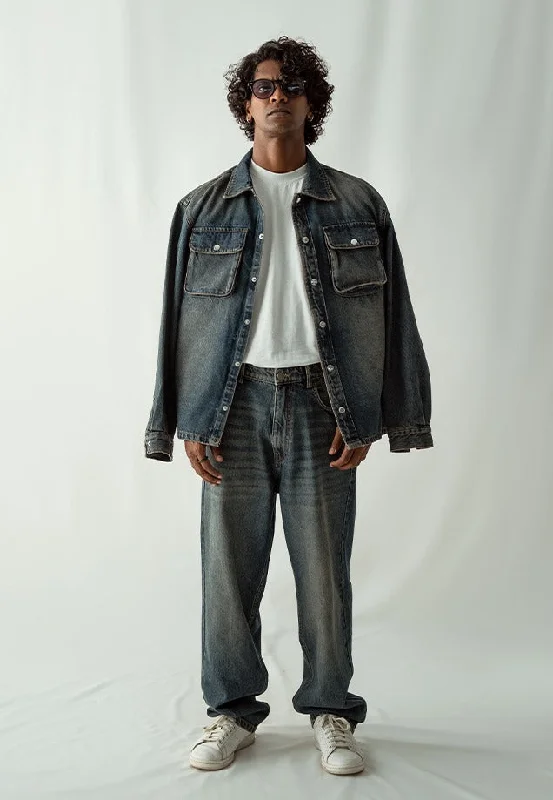 Men's Straight-Leg JeansVintage Baggy Straight Fit Jeans