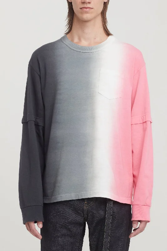 Men's Pants with Side PocketsSacai Tie Dye Cotton Jersey LS T-Shirt