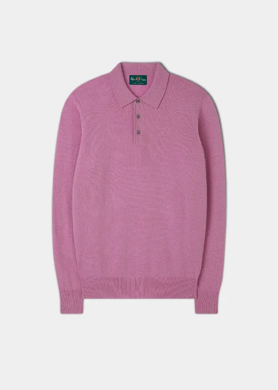 Men's Denim Shorts for SummerMen's Geelong Lambswool Long Sleeve Polo Shirt in Pink Haze - Regular Fit Men's Denim Shorts for SummerMen's Geelong Lambswool Long Sleeve Polo Shirt in Pink Haze - Regular Fit
