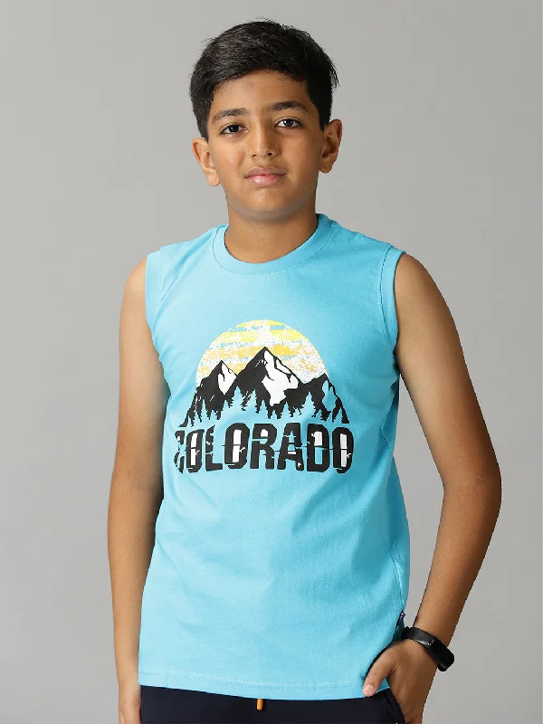 Men's Shirts with French CuffsBoys Printed Sleeveless Tee