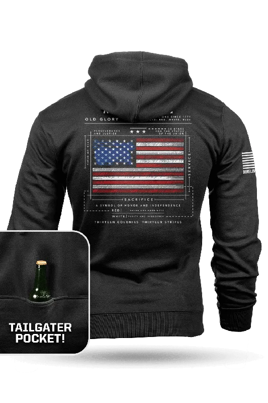 Men's Hoodies for Active LifestylesAmerican Flag Schematic - Tailgater Hoodie