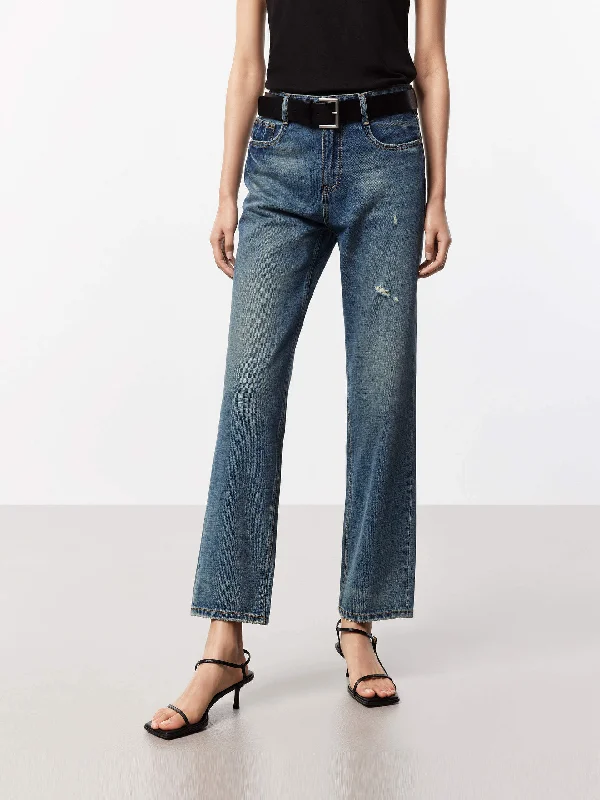 High-Quality Men's JeansAnkle Ripped Detail Jeans