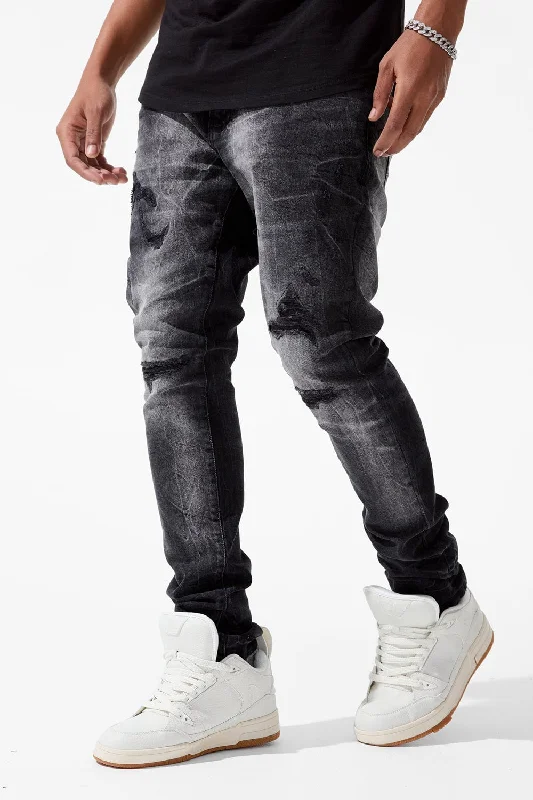 High-Waisted Bootcut Men's JeansSean - Driftwood Denim (Black Ice)