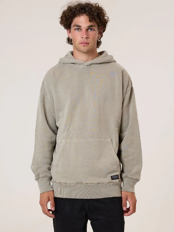 Men's Sweaters with Adjustable HemlinesThrills Military Slouch Pull On Hood - Aluminium
