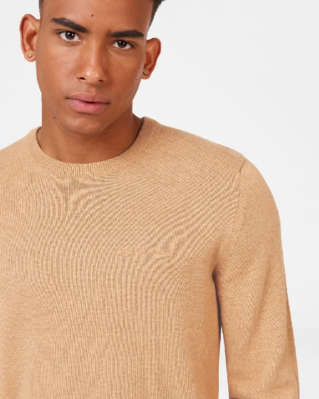 Men's Sweaters for LayeringSignature Knitted Crew Neck - Stone