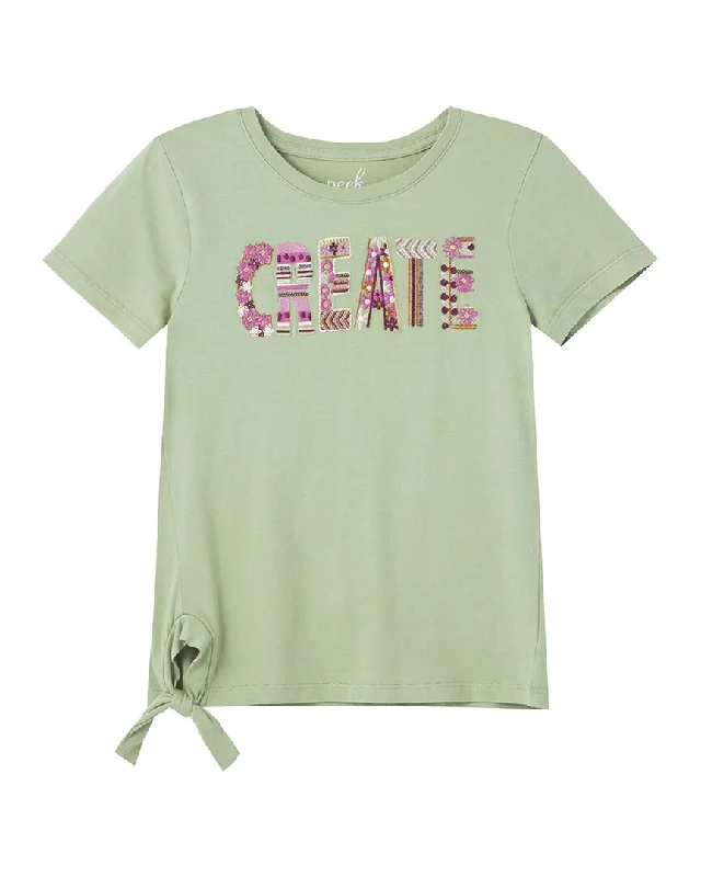 Solid-Colored Men's ShirtsPeek Kids Zuri Create Knot Front T-Shirt