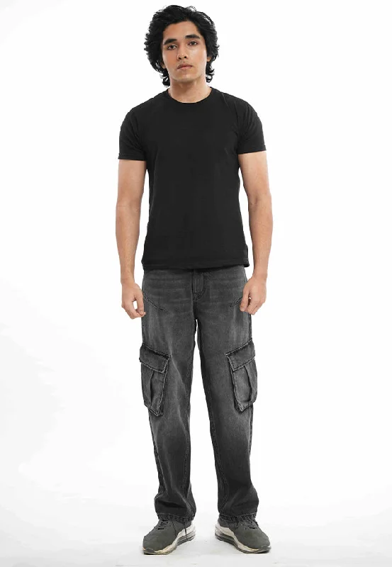 Men's Jeans for SportsUtility Pocket Jeans - Dark Grey Wash