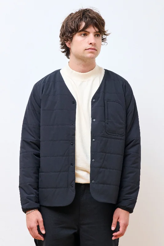 Men's Coats with Reflective StripesFlexible Insulated Cardigan Black