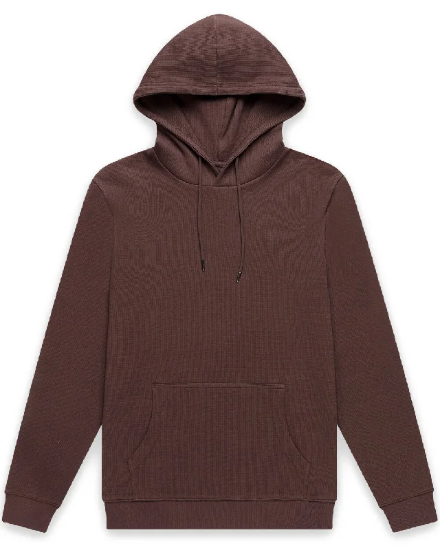 Men's Hoodies for SnowboardingWaffle Knit Pullover Hoodie