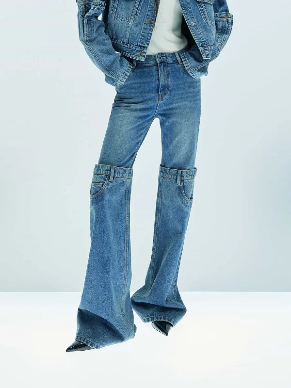 Authentic Raw Denim Men's JeansRelaxed Straight Leg Jeans