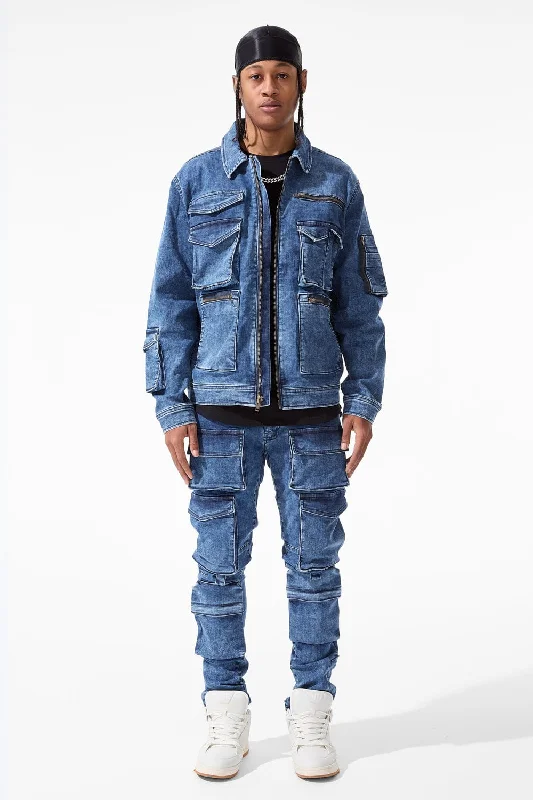 Slim-Fit Men's JeansLegion Denim Set Bundle (Dark Indigo)