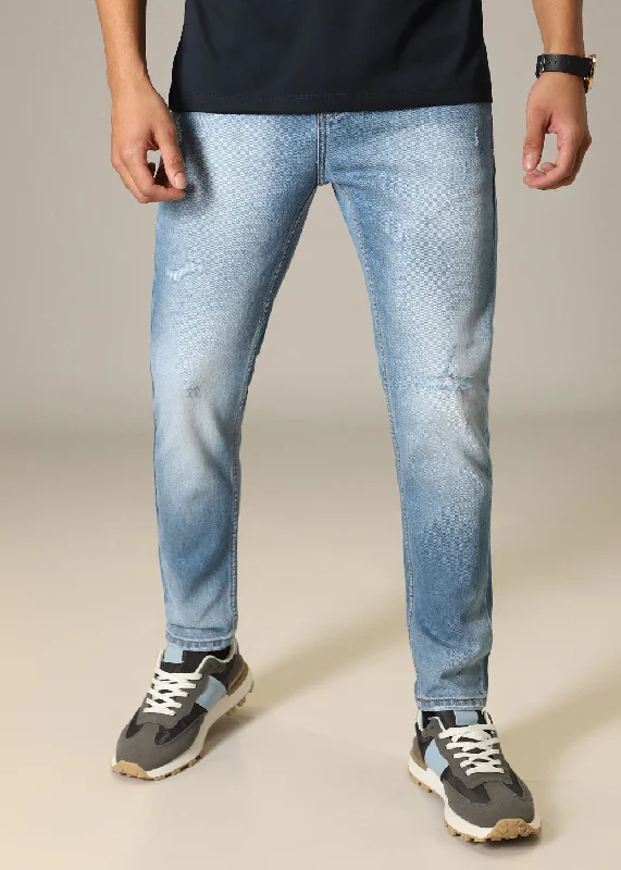 Sustainable Eco-Friendly Men's JeansRibbed Stone Blue Slim fit Jeans