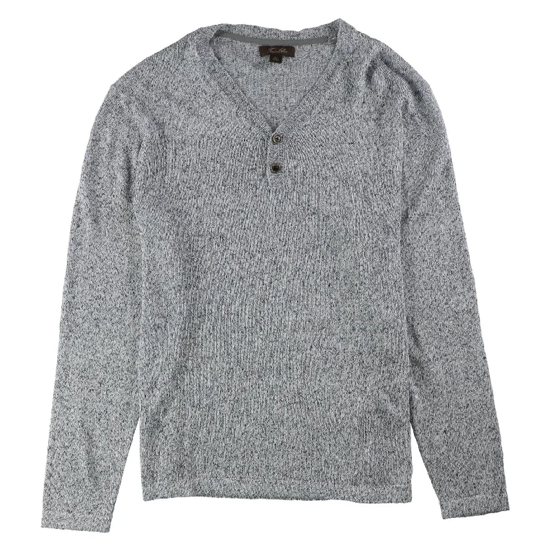 Men's Sweaters with Tapered ShapesTasso Elba Mens Marled Linen Pullover Sweater