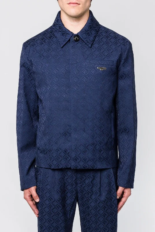 Marine Serre Moon Diamond Jacquard Tailoring Boxy Blazer
