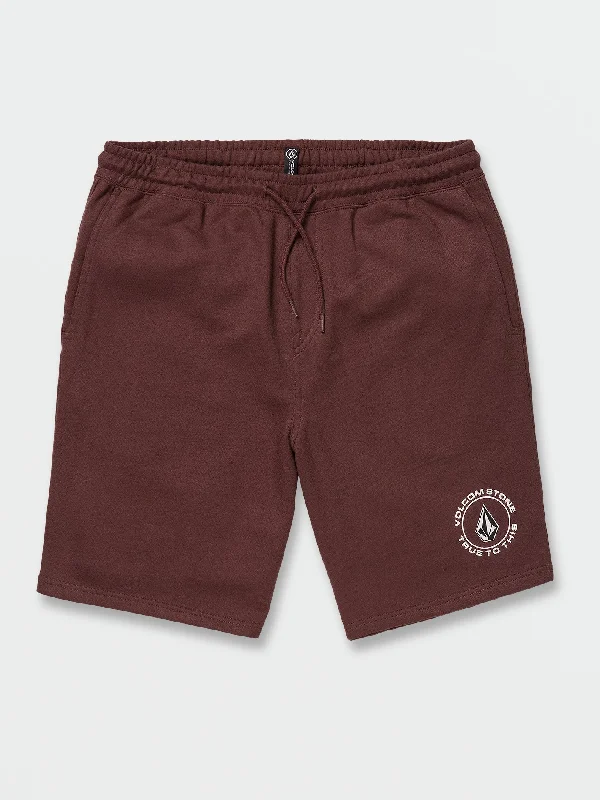 Men's Pants with Side PocketsTrue To This Fleece Shorts - Mahogany