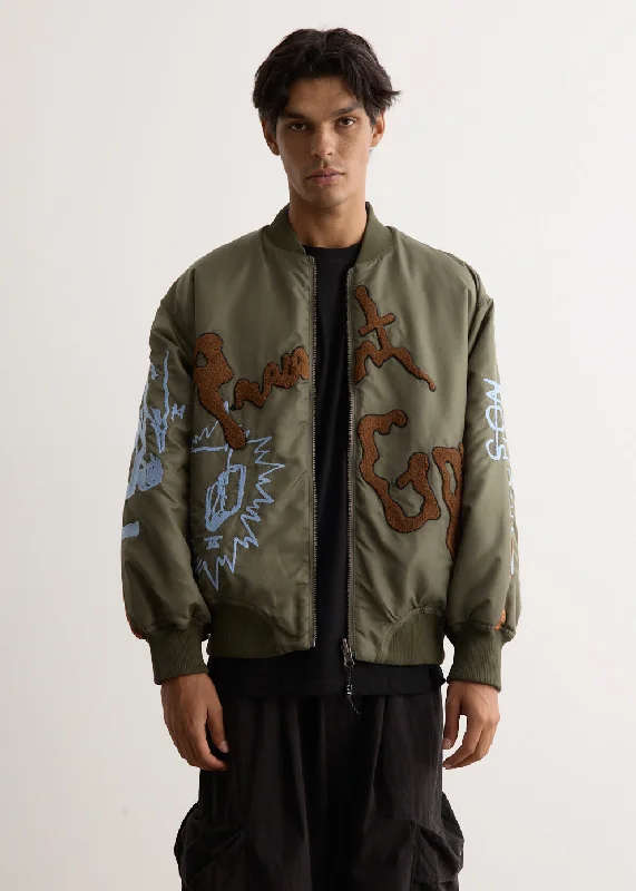 Men's Coats with Hoodsx Martine Syms Present Goo Bomber Jacket