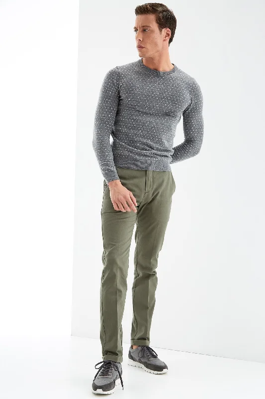 Men's Sweaters with Belt AttachmentsMen's Polka Dot Knitwear Sweater
