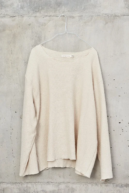 Men's Sweaters with Fair Isle PatternsSINGA  [ lion ] - CUT SWEATER WOVEN COTTON