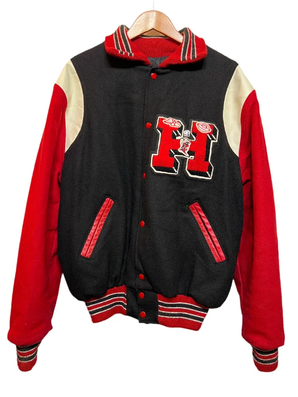 Men's Coats with Belted WaistsNeff Mens Red Black Varsity Jacket (Size L)