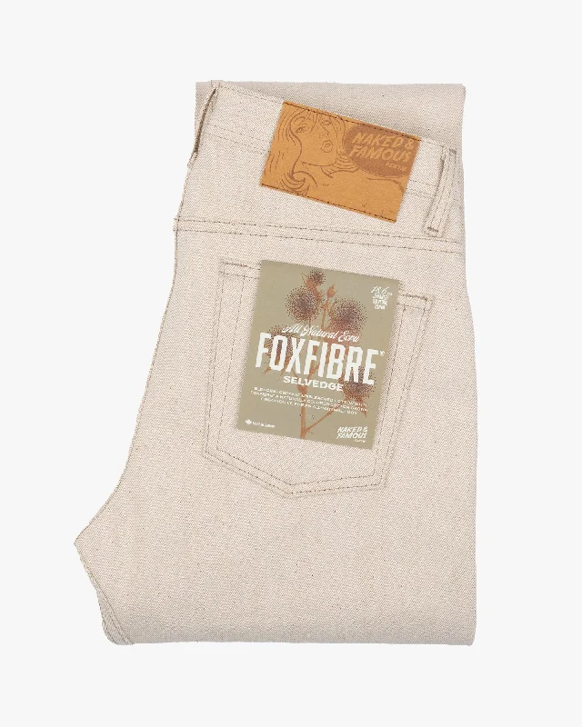 Jeans for Men with Skinny LegsNaked & Famous Denim Weird Guy Regular Tapered Mens Jeans - All Natural Ecru Foxfibre® Selvedge