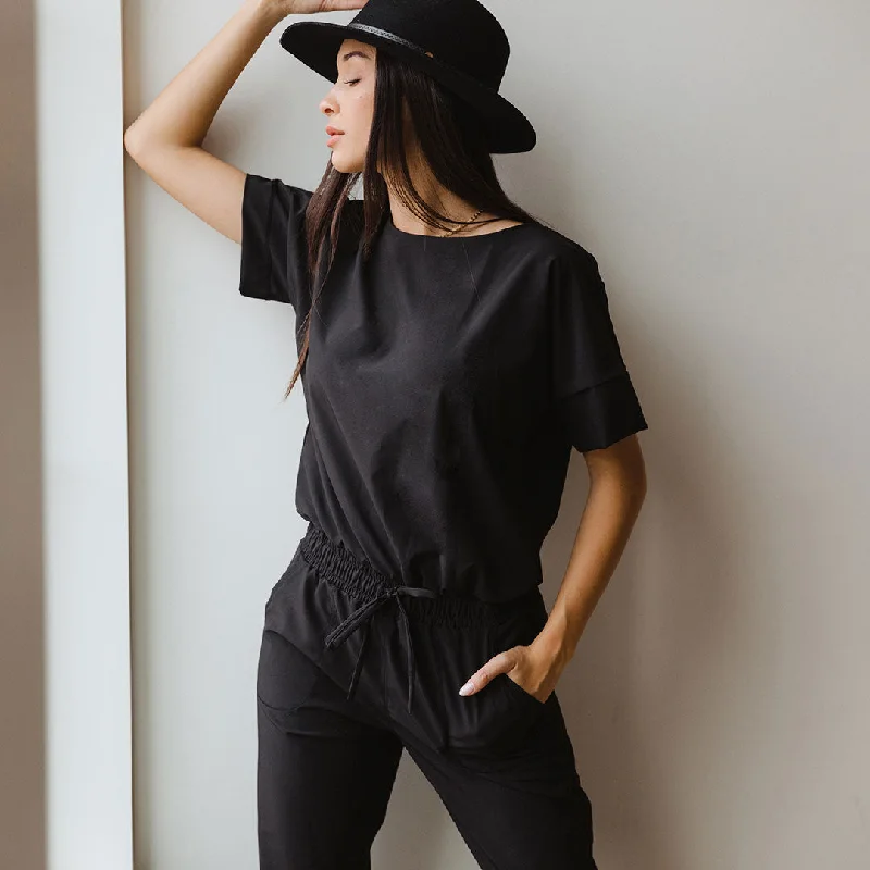 Men's Sweatpants for LoungingEveryday Jumpsuit, Black
