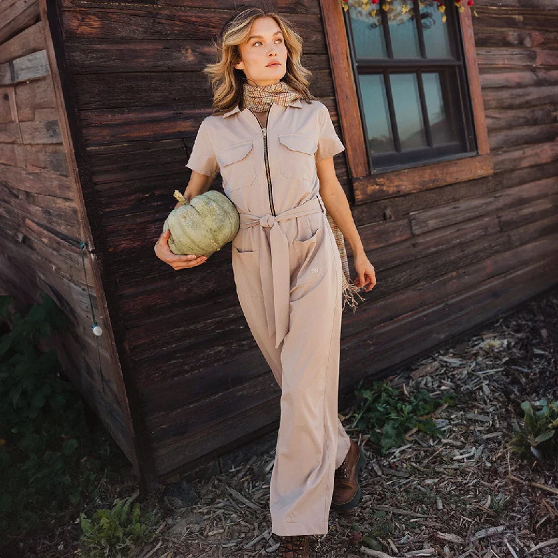 Men's Solid-Colored Pants for VersatilityCity Jumpsuit, Cobblestone