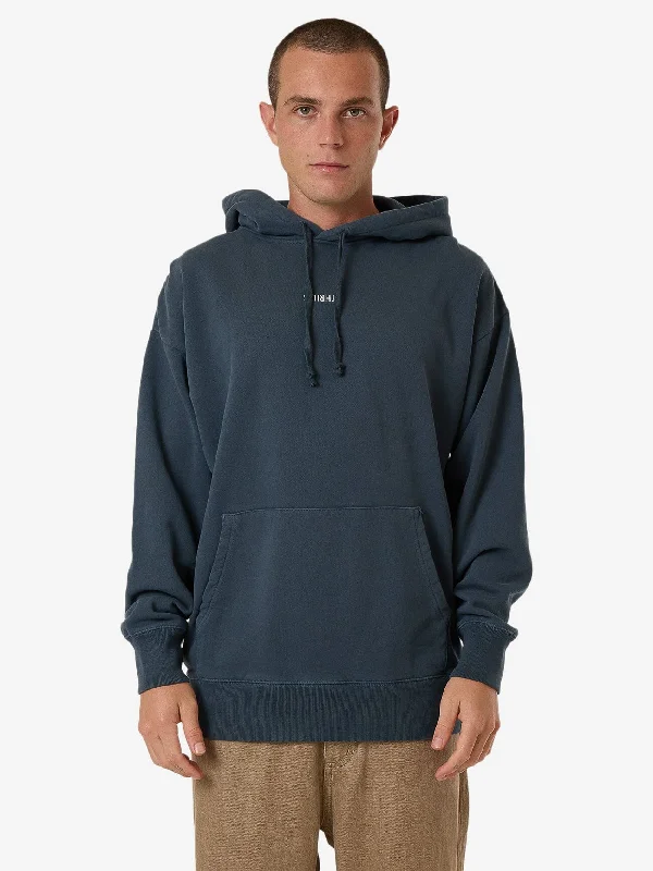 Fashionable Men's Crew-Neck SweatersMinimal Thrill Slouch Pull On Hood - Dark Slate