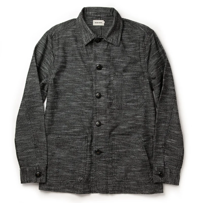 Men's Coats with Patchwork DesignsThe Ojai Jacket in Black Cross Dye